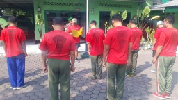 Bati Tuud Pimpin Apel Pagi ErobikSebelum Kegiatan Diwilayah Binaan