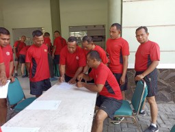 Ukur Kemampuan Fisik, Babinsa Koramil 0816/05 Tulangan Turut Serta Melaksanakan Garjas Periodik