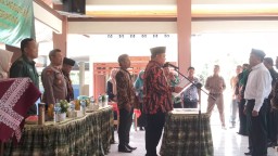 Babinsa Koramil 0816/05 Tulangan Peltu Lukman Bersama Sertu SukandarHadiri Pelantikan Antar Waktu Anggota BPD Desa Grinting