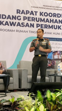 Dandim 0816/Sidoarjo sebagai Narasumber Rapat Koordinasi Bidang Perumahan dan Kawasan Pemukiman.