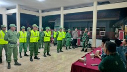 Koramil 0816/15 Sukodono Aktif dalam Pembinaan Keamanan dan Ketertiban Lingkungan untuk Linmas Desa Ngares Rejo