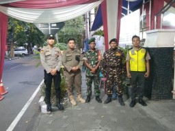 Koramil 0816/01 Sidoarjo pengamanan ibadah Natal tahun 2023.