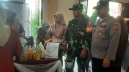 Babinsa Koramil 0816/15 Sukodono Hadiri Gelar UMKM PKK Di Desa Pekarungan
