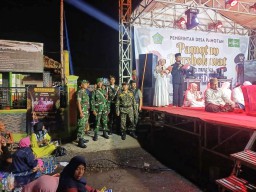 Babinsa Koramil 0816/04 Porong dan Warga Pamotan Bersatu dalam Tradisi Ruwah Desa Penuh Sholawat