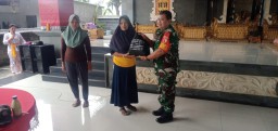 Anggota Ramil0816/07 Krembung melaksanakan PAM Peringatan Hari Raya Nyepi Tahun CAKA 1946/2024