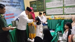 Kehadiran Danramil 0816/15 Sukodono Berikan Sentuhan Kemanusiaan dalam Pemberian Santunan kepada Anak Yatim Piatu di Makoramil Sukodono