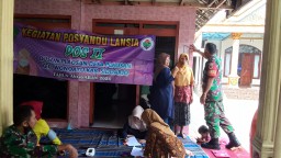 Babinsa Koramil 0816/13 Wonoayu Desa Plaosan Dampingi Giat Posyandu Lansia di Desa Plaosan, Dilengkapi Informasi Kesehatan dan Layanan Utama