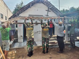 Pra TMMD ke-120 diawali dengan rutilahu di Desa Penambangan, Wujud Kemandirian Warga Bersama TNI