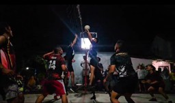 Keseruan Pertandingan Final Voli, Satgas TMMD bersama Pemuda Kartar Desa Penambangan