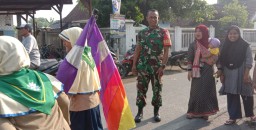 Babinsa Koramil 0816/06 Tanggulangin Hadiri Lomba Gerak Jalan