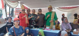 Kemeriahan karnaval budaya di desa Lebo kecamatan Sidoarjo pada HUT RI ke-79.