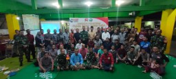 Cangkrukan Hankamtibmas Pilkada Damai Koramil 0816/01 Sidoarjo jelang Pilkada 2024