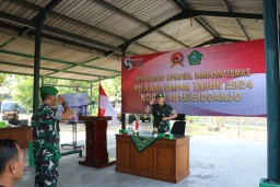 Dandim 0816/Sidoarjo Pimpin Pembukaan Binlatsiap Apkowil untuk Mendukung Pilkada Damai 2024