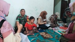 Babinsa Koramil 0816/04 Porong Bersama Kemenkes Laksanakan Survei Status Gizi Indonesia di Desa Lajuk, Langkah Nyata Dukung Kesehatan Masyarakat