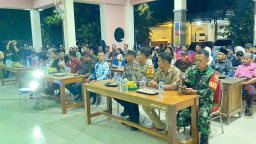 Danramil 0816/05 Tulangan Hadiri Pagelaran Wayang Kulit dalam Rangka Ruwah Desa Janti, Sambut Keberagaman Budaya dengan Kehangatan Warga