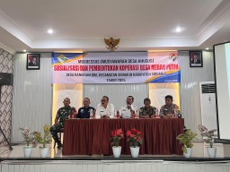 Babinsa Koramil 0816/01 Sidoarjo hadiri pembentukan Koperasi Merah Putih di desa Rangka Kidul.