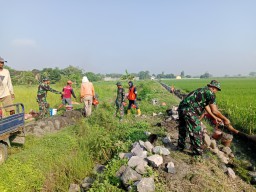 Sinergi Membangun Negeri: TNI dan Rakyat Tarik Wujudkan Irigasi Modern, Jaminan Ketahanan Pangan di Gempolklutuk