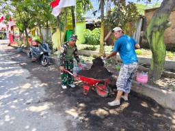 Koramil 0816/02 Candi Dampingi Program RTLH, TNI dan Warga Bergandeng Tangan Wujudkan Hunian Layak di Kecamatan Candi
