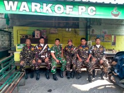 Sinergitas Babinsa 0816/01 Sidoarjo dengan Sahabat Banser NU