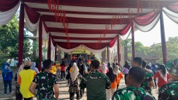 TNI dan Warga Desa Kedondong Bangun Semangat Kebersamaan Lewat Apel dan Senam Pagi