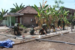 Satgas TMMD 126 Kodim 0816/Sidoarjo Fokus Tuntaskan Pembangunan di Desa Kedondong