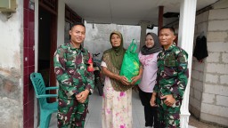 MENJELANG PENUTUPAN, SATGAS TMMD KE-126 BERIKAN BAKSOS KEPADA WARGA DESA KEDONDONG
