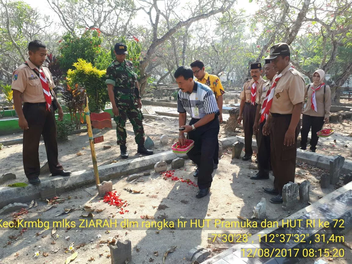 Anggota Ramil 07 Ikuti Ziarah dan Tabur Bunga di Makam Pahlawan di Desa Krembung