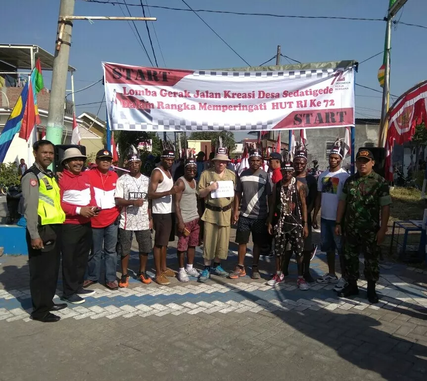 SINERGITAS TNI DAN POLRI PAM LOMBA GERAK JALAN HUT RI KE 72 TAHUN 2017