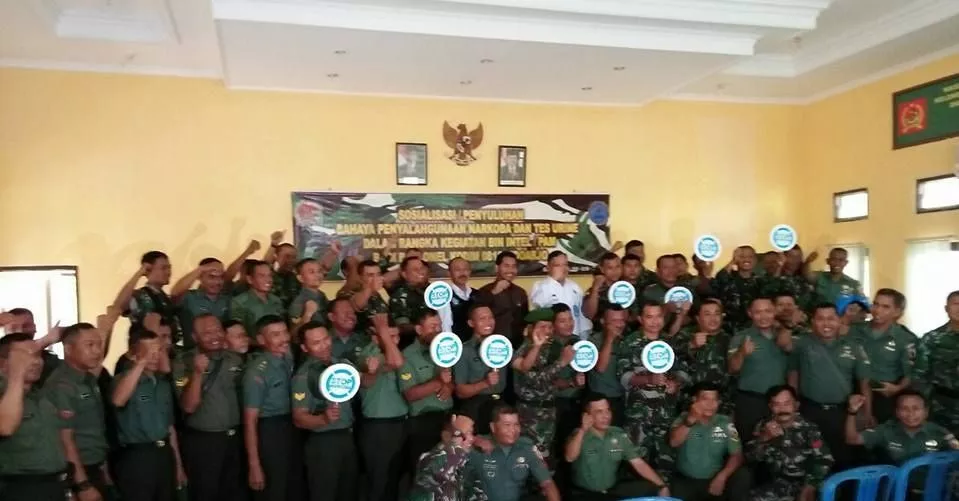 Tes Urine Dadakan di Kodim 0816, guna cegah penyalahgunaan bahaya narkoba dilingkungan TNI