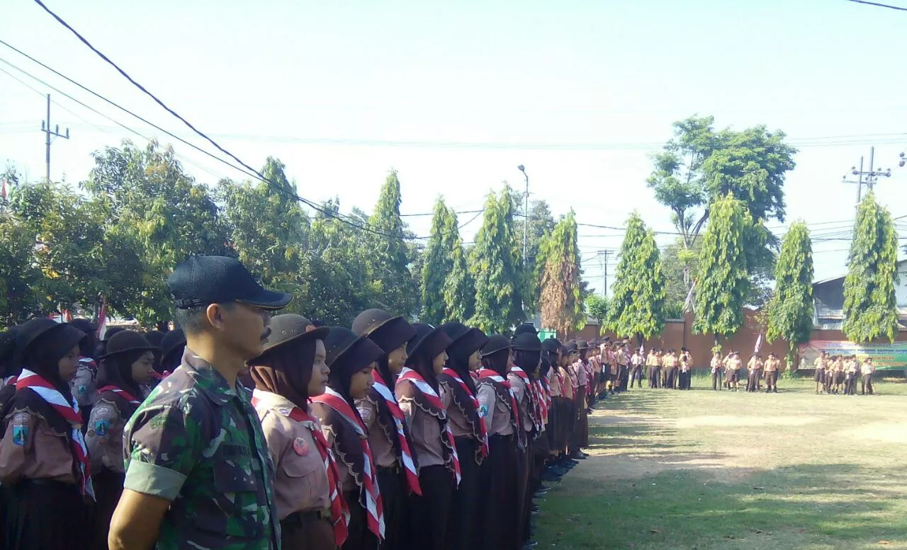 Danramil 02/Candi Menghadiri Apel Kegiatan Hari Pramuka Ke 56 Tahun 2017