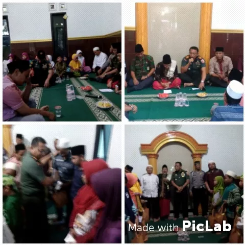 Koramil 0816/13 Wonoayu Bekerjasama dengan Para Donator Beri Santunan Kepada Anak Yatim Piatu
