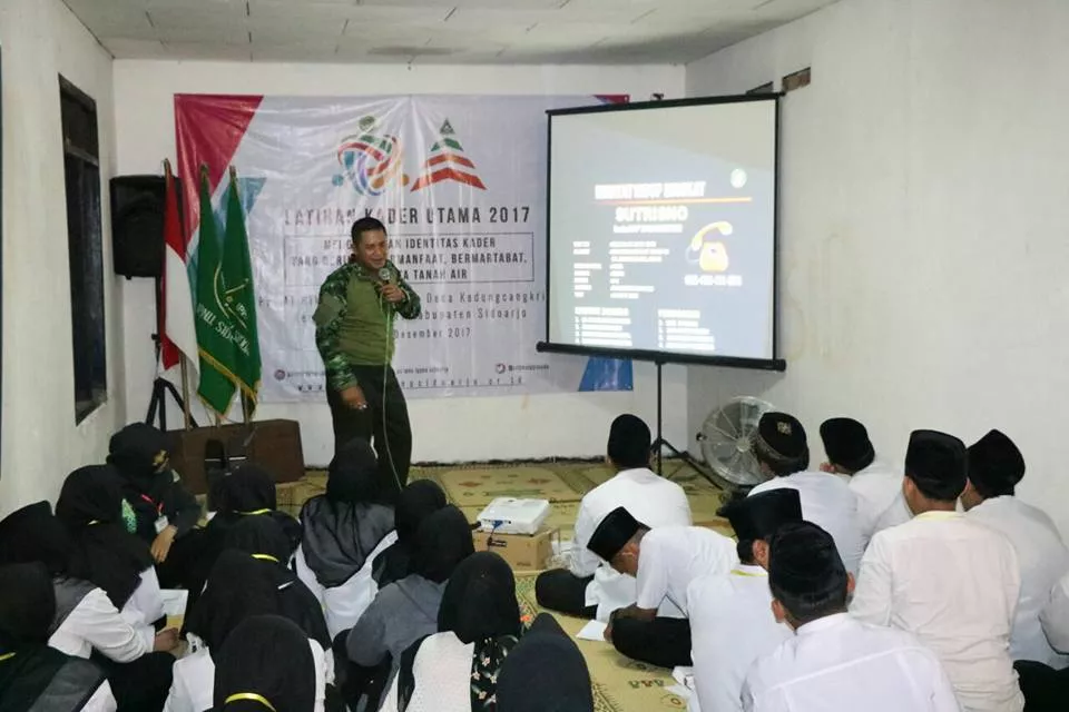 Kodim 0816 Sidoarjo ikut sukseskan acara Latihan Kader Utama LAKUT IPNU &amp; IPPNU TA. 2017.