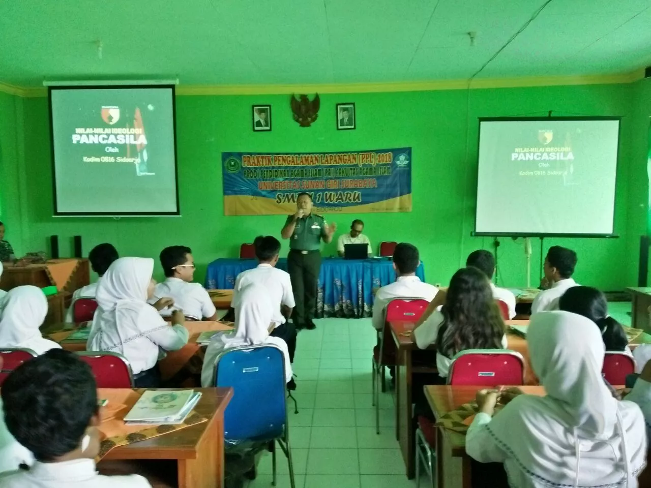 KORAMIL 0816/16 WARU SIAP MENYUKSESKAN PROGRAM TNI POLRI MENGAJAR DI WILAYAH KECAMATAN WARU SIDOARJO