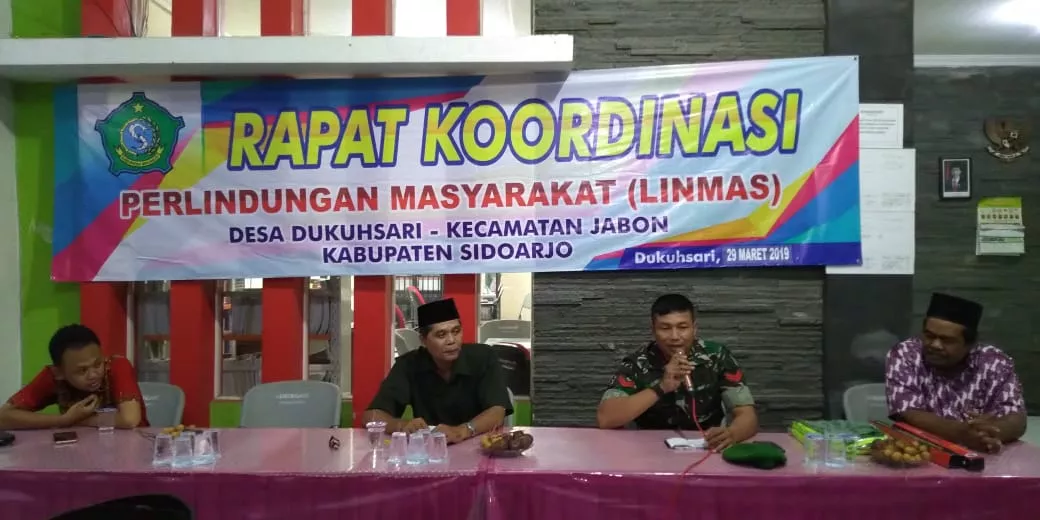 Babinsa Ramil 0816/08 Jabon hadiri rakor Linmas