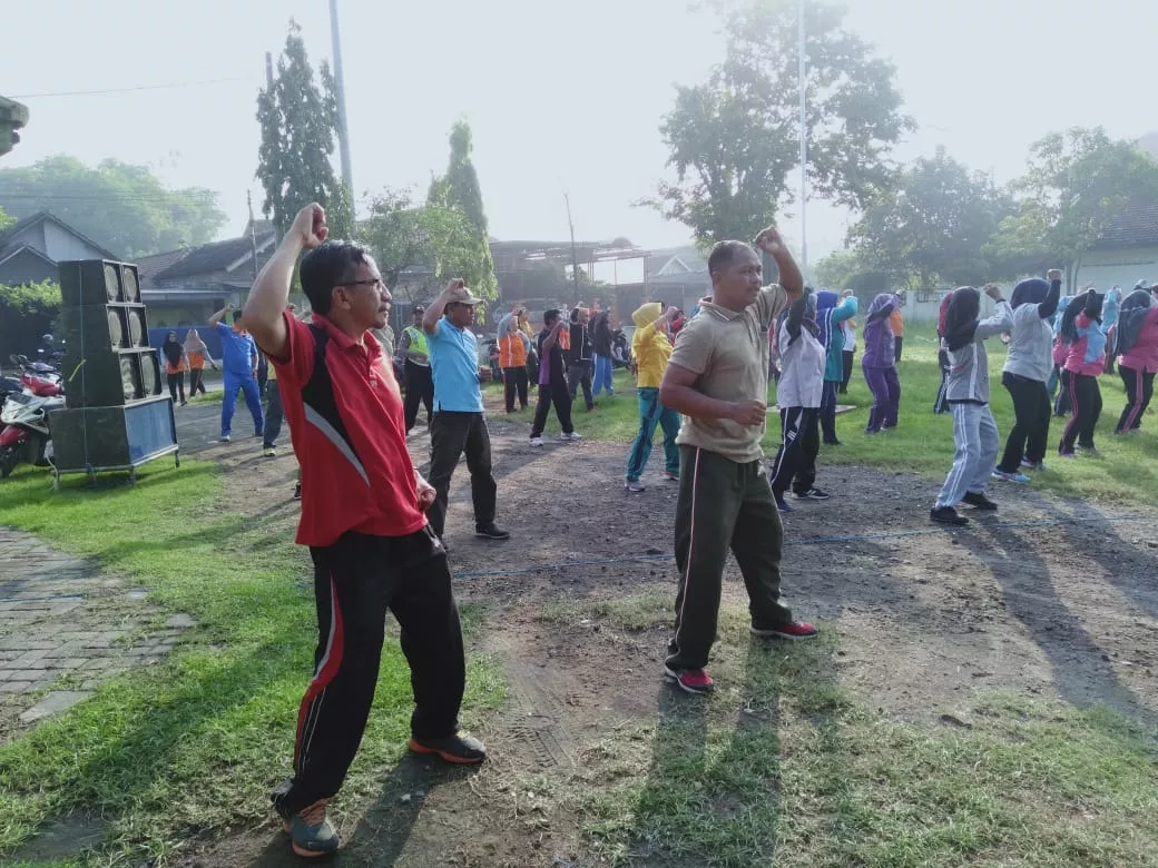 Forkopimka Jabon jaga kerukunan sambil olahraga bersama