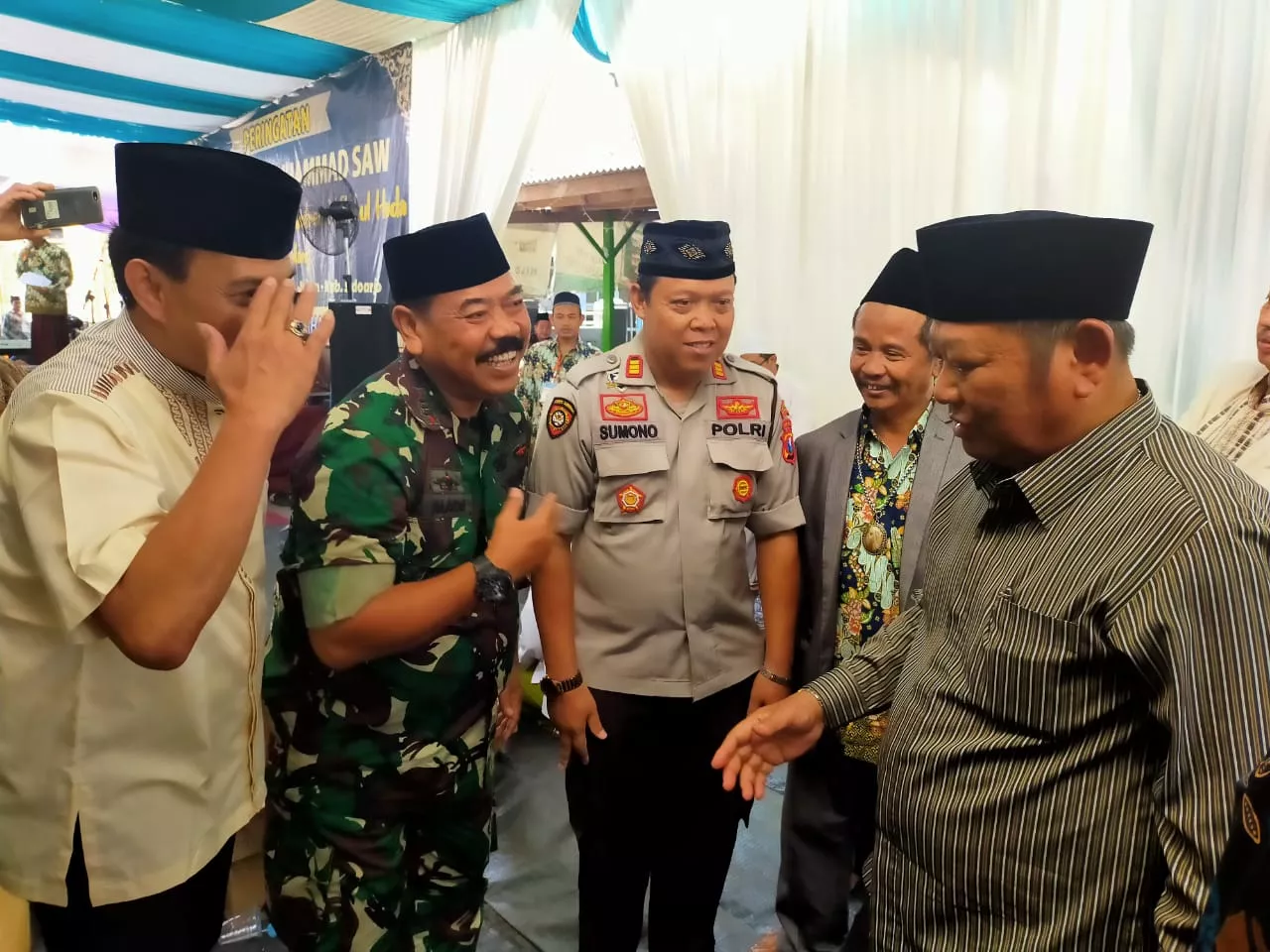 Danramil Hadiri Pengajian Maulid Nabi Muhammad SAW Tahun 1441 H
