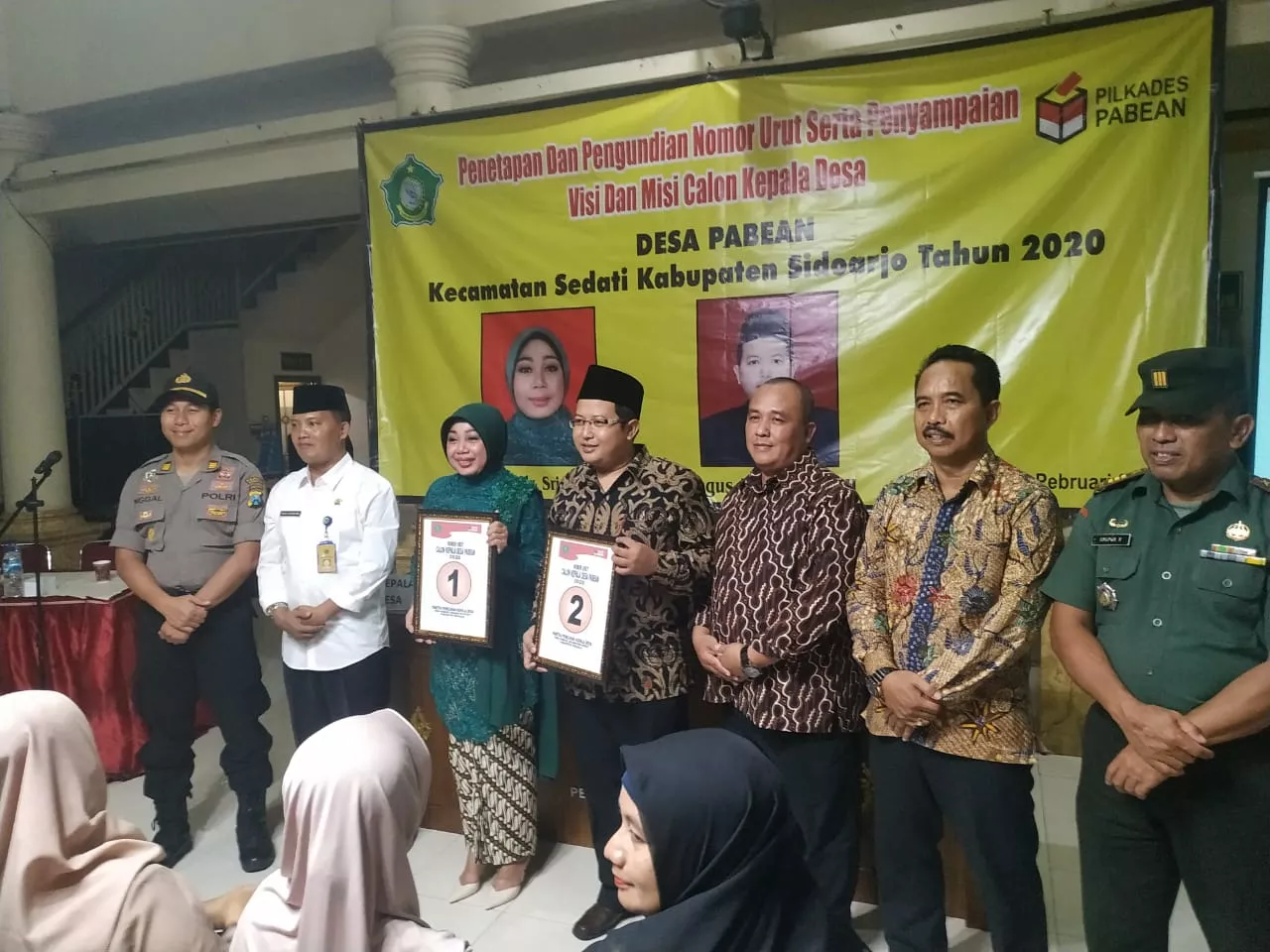 Danramil 0816/18 Sedati Hadiri rapat pleno Penetapan Nomor Urut Calon Kades