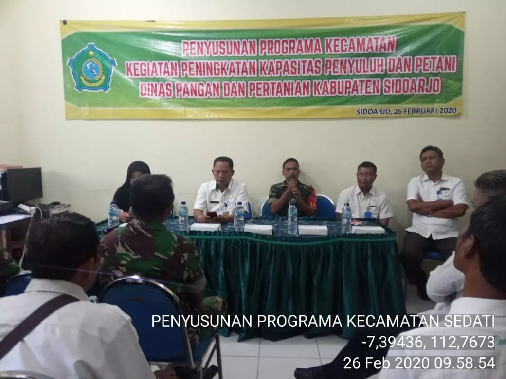 Danramil Sedati 0816/18 Sedati yang diwakili oleh Serma Atot Hadiri kegiatan Penyusunan programa Kecamatan Sedati.