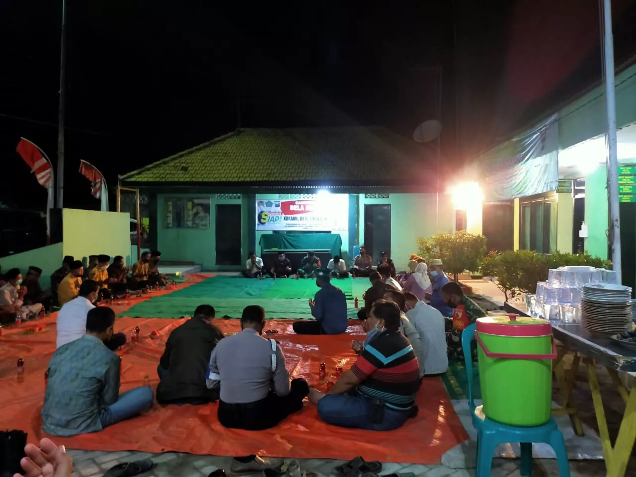 Danramil 0816/08 Jabon Melaksanakan Cangkrukan Belanegara Bersama Forkopimka Jabon