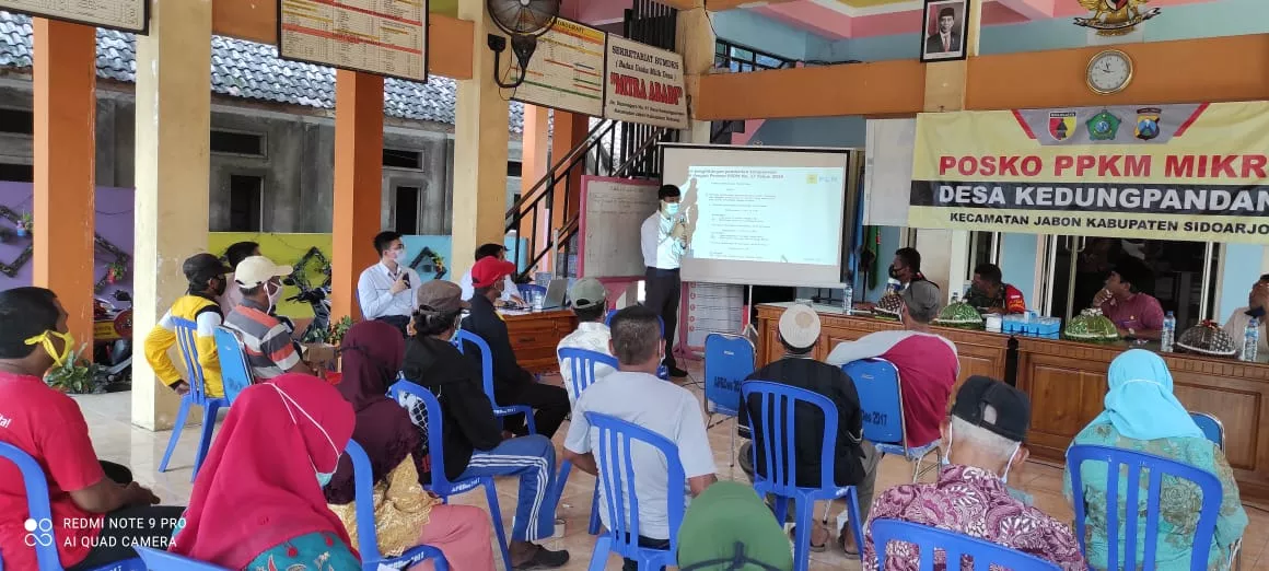 Serma Tasmin Selaku Babinsa Jabon Hadiri Kegiatan Sosialisasi Sutet Di Desa Kedungpandan.