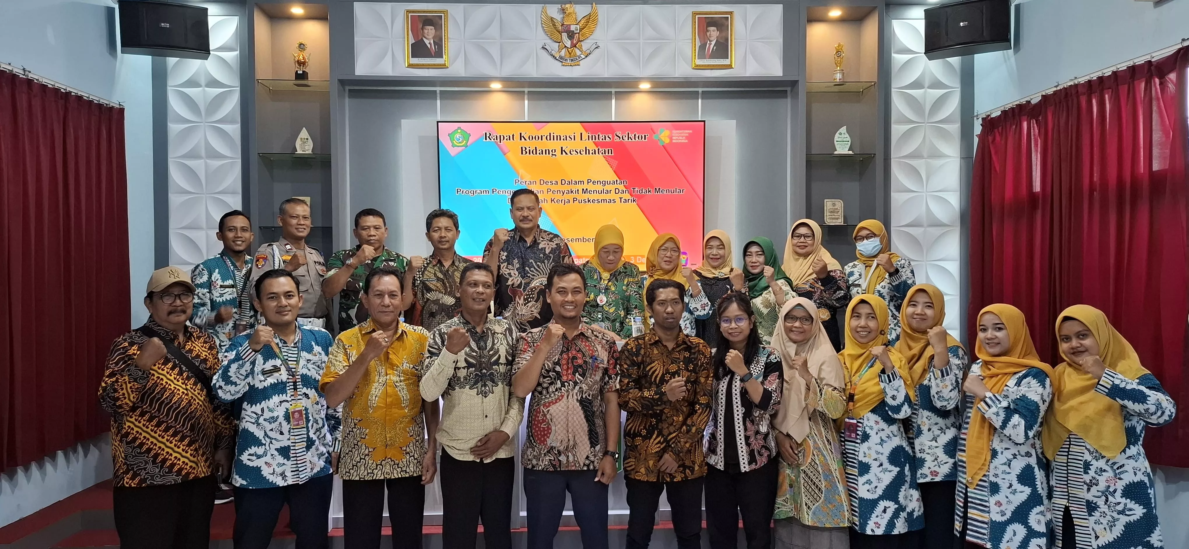Wujudkan Sinergitas Lintas Sektoral, Danramil 0816/11 Tarik Hadiri Lintas Sektor Bidang Kesehatan Di Puskesmas