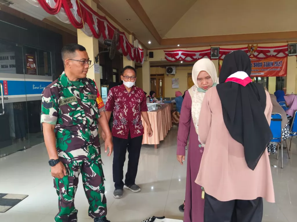 Babinsa Boro Dampingi Posyandu CoE, Dukung Tumbuh Kembang Generasi Sehat