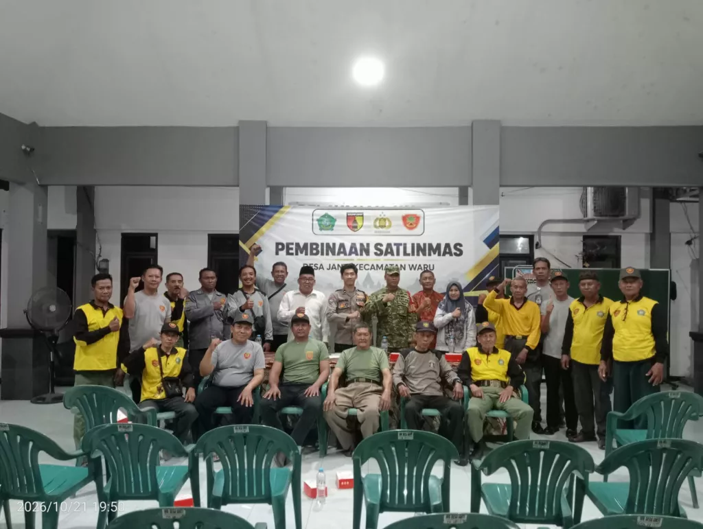 Perkuat Keamanan Desa, Babinsa Waru Dukung Pembinaan Satlinmas Janti
