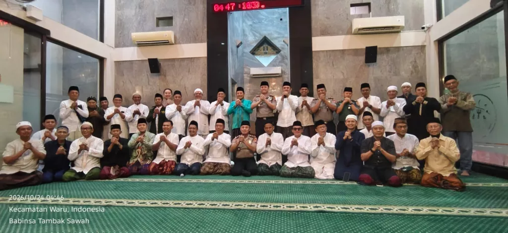 Subuh Berjamaah di Waru, TNI-Polri dan Pemkab Sidoarjo Perkuat Silaturahmi