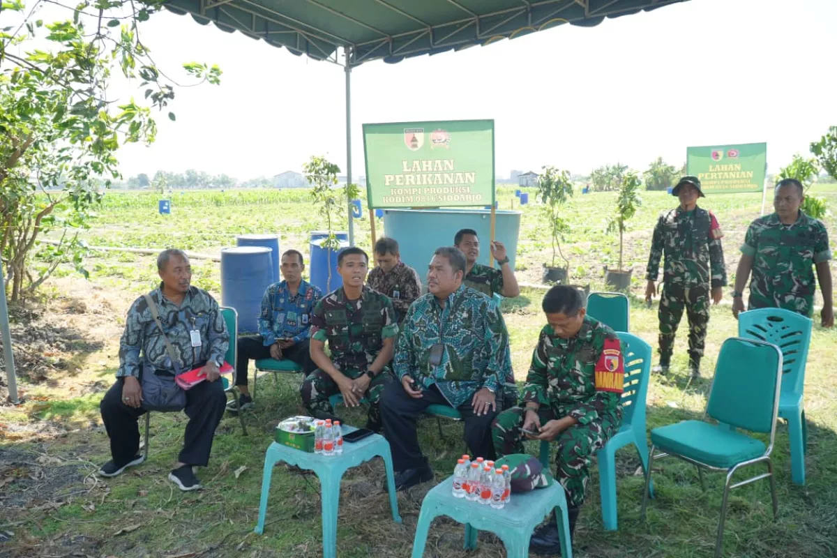 Dandim Sidoarjo Matangkan Persiapan Lahan Kompi Produksi