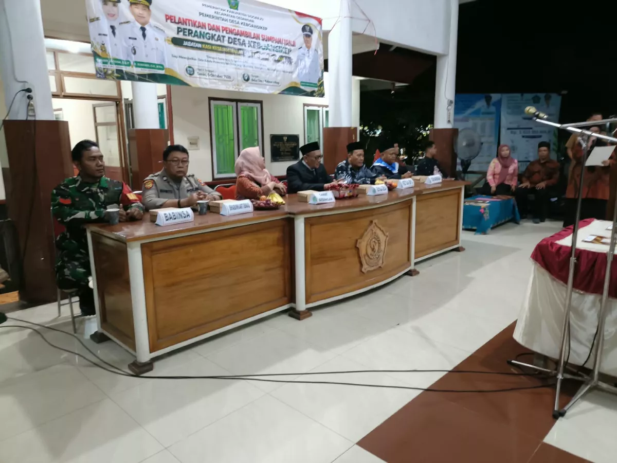 Pelantikan Perangkat Desa Keboansikep, Babinsa Dorong Pengabdian yang Amanah dan Profesional